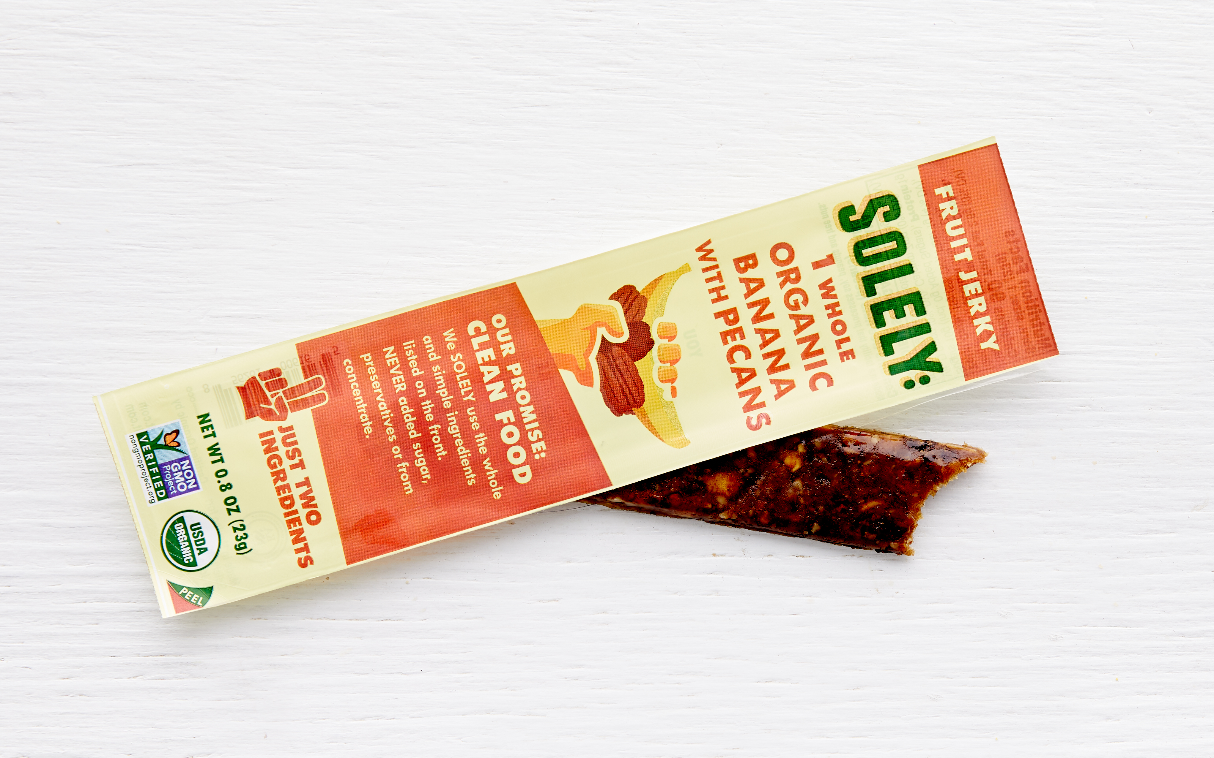 Organic Banana & Pecan Fruit Jerky Solely SF Bay Good Eggs